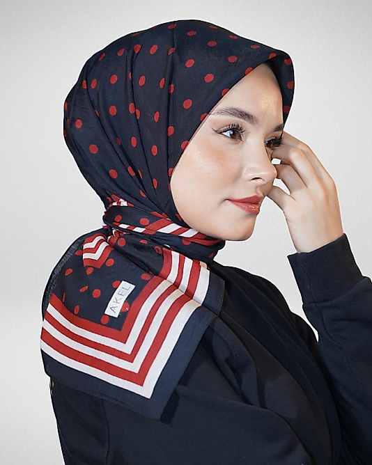 Spring Eşarp Yeni Desen Puantiye Desen