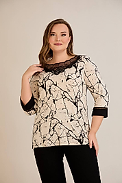 dantel yakalı fakir kol penye bluz