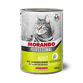 Morando Biftek Etli ve Sebzeli Yetişkin Kedi Konserve Maması (400 g)