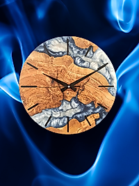 Silver Stream Epoxy Wall Clock
