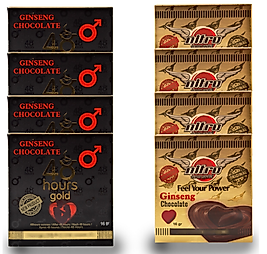 4 Adet 48 Hours Gold Ginseng Çikolata & 4 Adet Nitromax Ginseng Çikolata Gizli Gönderim