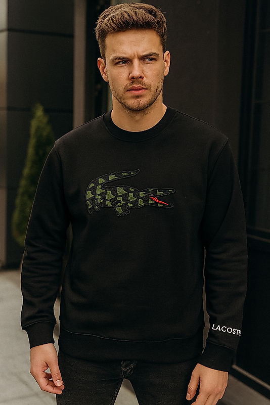 Logolu Siyah Unisex Sweatshirt