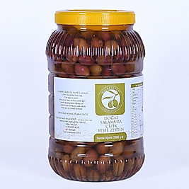 MİLAS YÖRESİ DOĞAL SALAMURA ÇİZİK YEŞİL ZEYTİN 2KG