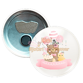 Kız Erkek Çocuk Baby Shower Metal Resimli İğneli Buton Rozet Magnet Anahtarlık Açacak Çanta Rozetleri M30