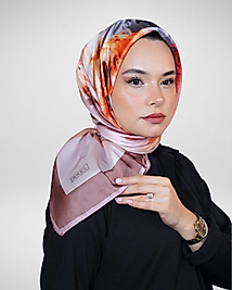 Dijital Kristal Eşarp Pastel Çiçek Desenli