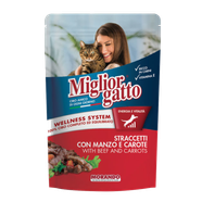 Miglior Gatto Biftek & Havuç Parçalı Pouch 100Gr. 24'Lü
