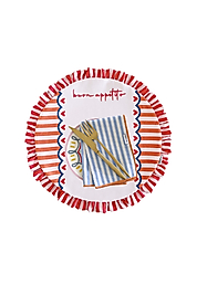 Fırfırlı Yuvarlak Amerikan Servis