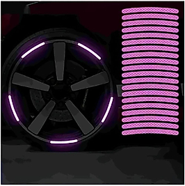( 20 X ADET ) 1 SET JANT REFLEKTÖR. RIM STICKER PINK CAR & MOTORCYDE & BICYCLE