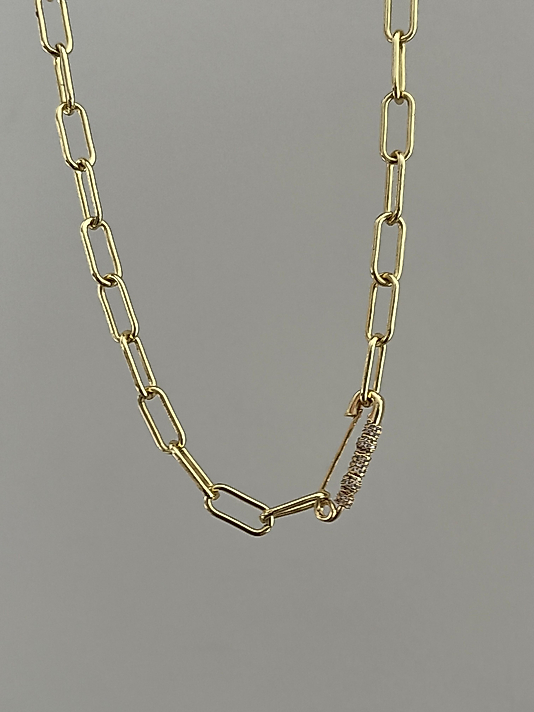 Çelik Ataç Zincir Çengelli İğne Kolye