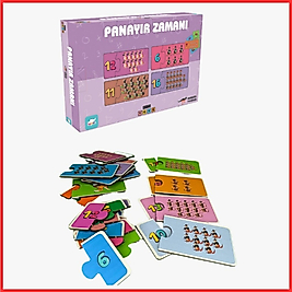 Kanguru Matematik Panayır Zamanı Oyunu-Sayı Eşleştirme ve Gruplama Becerisi Geliştiren Eğitici Oyun / 5 Yaş / 2 Oyuncu