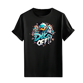 90'lar Çizgi Film Karakteri Duck Off  Baskılı Oversize Unisex Tişört