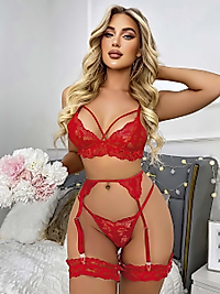 Kırmızı Jartiyer Fantezi 5'li Takım 2012