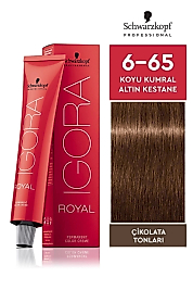 İGORA ROYAL SAÇ BOYASI 60 ML. (6-65 KOYU KUMRAL ALTIN KESTANE)