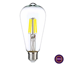 Ldk-85 6w E27 ST64 Şeffaf Cam Gün Işığı (10 Adet)