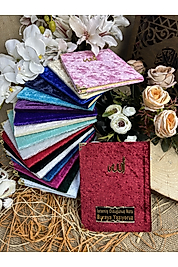 10lu Iri Yazılı Çanta Boy Kadife Yasin Cüzü 12*16 Cm 128 Sayfa Hac Umre Dogum Cenaze Mevlüt Hediyes