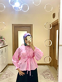 Beli Tünelli Etek Üstü Gömlek -  Pembe