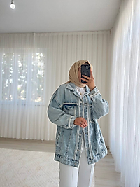 İncili Denim Ceket