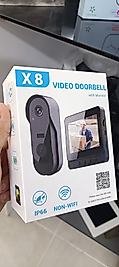 Video Kapı Zili Kablosuz Gece 1080 P 8MP 170 ° Geniş Açı İki Yönlü Konuşma IP66 4.3 Inç Ekran Video Kapı Zili İnterkom Sistemi Ev Güvenlik için