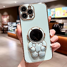 Samsung Galaxy A33 Astronot Standlı Telefon Kılıfı Turkuaz