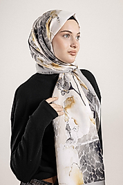 FLOOR İPEK ŞAL EL DİKİŞİ DESEN-1