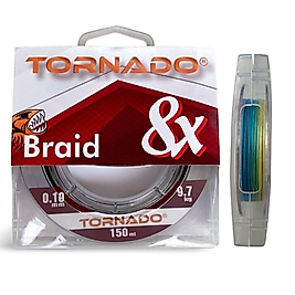 Tornado 0,10 mm 8x 150m İp Misina (Multicolor)