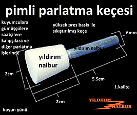 PİMLİ KONİK KÜT BAŞ PARLATMA KEÇESİ KÜPEŞTE 20X20 6MM TAŞLAMA PARLATICI KEÇE