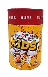 NURS  PROPOLİS OMEGA3 ZENCEFİLLİ BİTKİSEL MACUN KİDS 240GR.