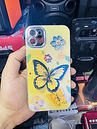 İphone 11 Çiçek Desenli Taşlı Lens Korumalı Telefon Kılıfı