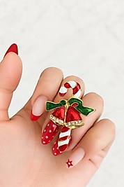 Noel Şeker Kamışı Broş