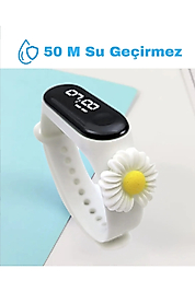 Papatya Figürlü Su Geçirmez Dokunmatik Led Ekranlı Dijital Çocuk Ve Genç Kol Saati