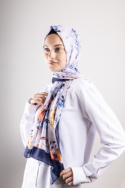 Digital Soft Şal Pastel Çiçek Desen