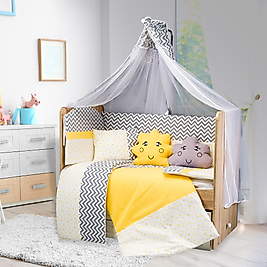 Tugu Home&baby Esila %100 Pamuk 11 Parça 70x130cm Beşik Uyku Seti,bebek Uyku Takımı,anne Yanı Set