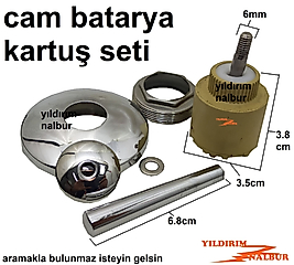 CAM BATARYA KOL TAMİR TAKIMI SET KARTUŞ ÇUBUK KOL SOMUN SETİ ŞELALE BATARYA