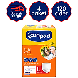 Canped Emici Külot Hasta Bezi Büyük(L) 30'lu 120 Adet