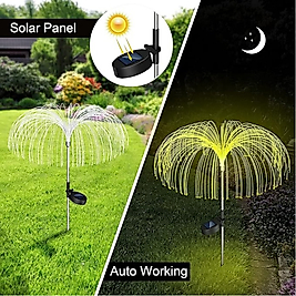 Solar Güneş Enerjili Deniz Anası Metal Gövdeli Bahçe Teras Dekor Aydınlatma Led 1 Adet