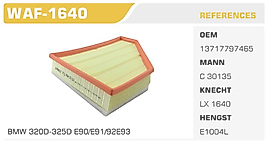 HAVA FİLTRESİ BMW 320D-325D E90/E91/92E93