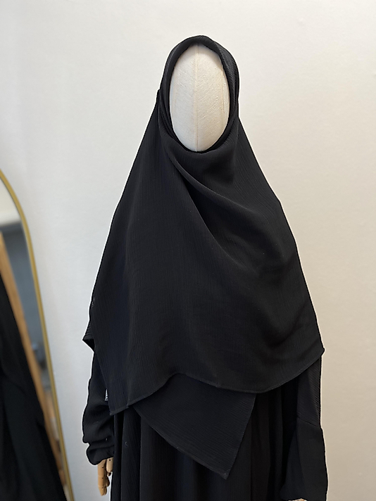 Siyah Bambu Börümcük Eşarp 130 cm