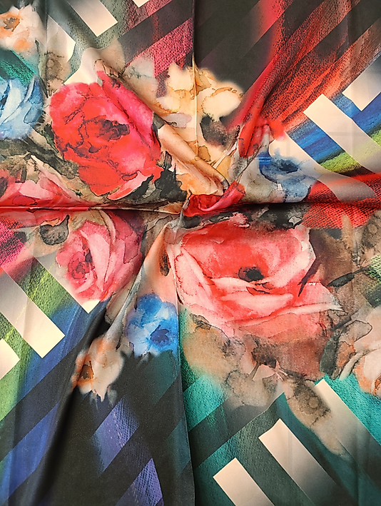 Dijital Kristal Eşarp 95 x 95 Ebat