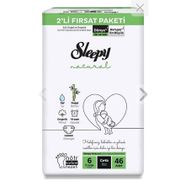 Sleepy Natural 2'li Fırsat Paketi cırtlı Bez 6 Numara Xlarge 46 Adet