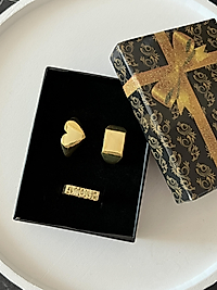 Ayarlanabilir 3lü Gold Yüzük Set