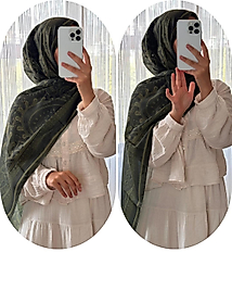 PAMUKLU DESENLİ ŞAL-HAKİ