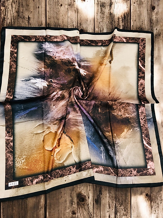 Akel Digital Kristal Eşarp  Pastel  Desen