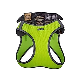 Doggie Havalı Dokuma Reflektör Serisi Küçük Irk Göğüs Tasması Sarı L