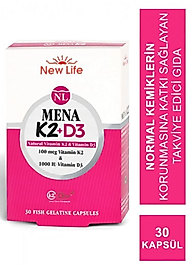 New Life Mena K2+D3 30 Kapsül