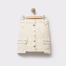 Kız Çocuk Taş Detaylı 5-8 Yaş Etek