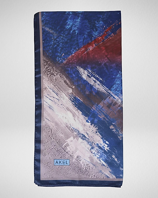 Dijital Kristal Eşarp Pastel Mermer Desenli