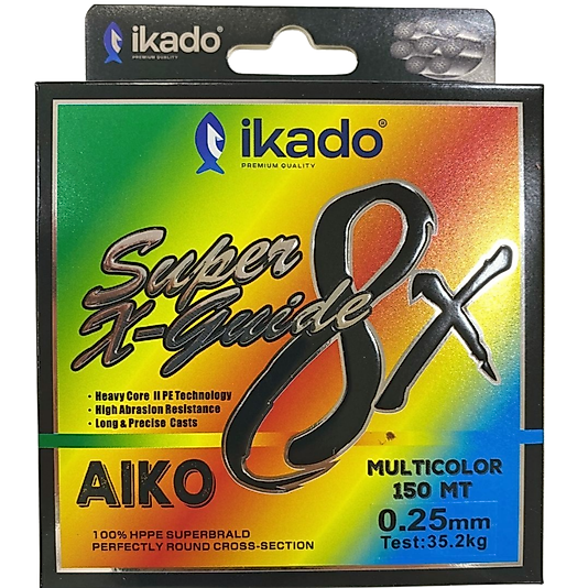 İkado Aıko 0,25 mm 150 m 35,20 Kg Çekerli 8X Multicolor İp Misina