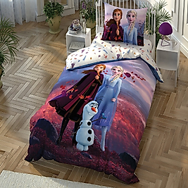 Taç Lisanslı Tek Kişilik Nevresim Takımı Disney Frozen 2 Elsa Anna