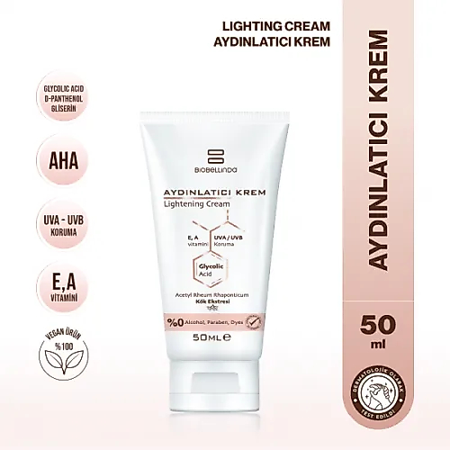 Biobellinda Aydınlatıcı Krem 50 Ml | Vitaminli & Mineralli Beyazlaştırıcı