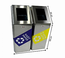 ELİT GERİ DÖNÜŞÜM SETİ PASLANMAZ ÇELİK İKİLİ ( KDV DAHİL )